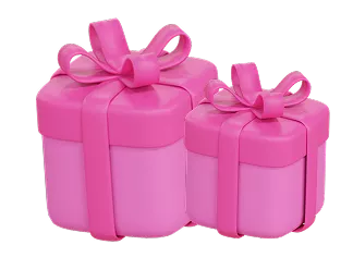 Yaass pink gift boxes with surprises